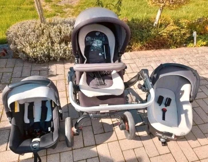 Poussettes trio Jané, Kinderen en Baby's, Kinderwagens en Combinaties, Gebruikt, Kinderwagen, Overige merken, Met autostoeltje