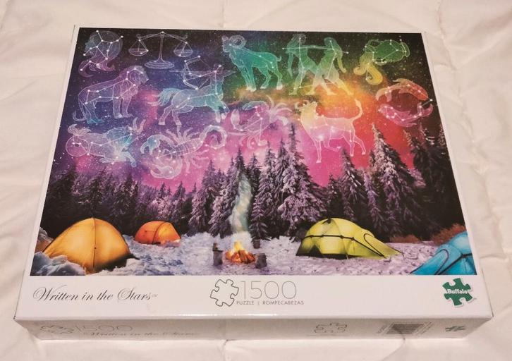 "Written in the Stars" puzzel  van merk Buffalo - 1500 st., Hobby en Vrije tijd, Denksport en Puzzels, Zo goed als nieuw, Legpuzzel