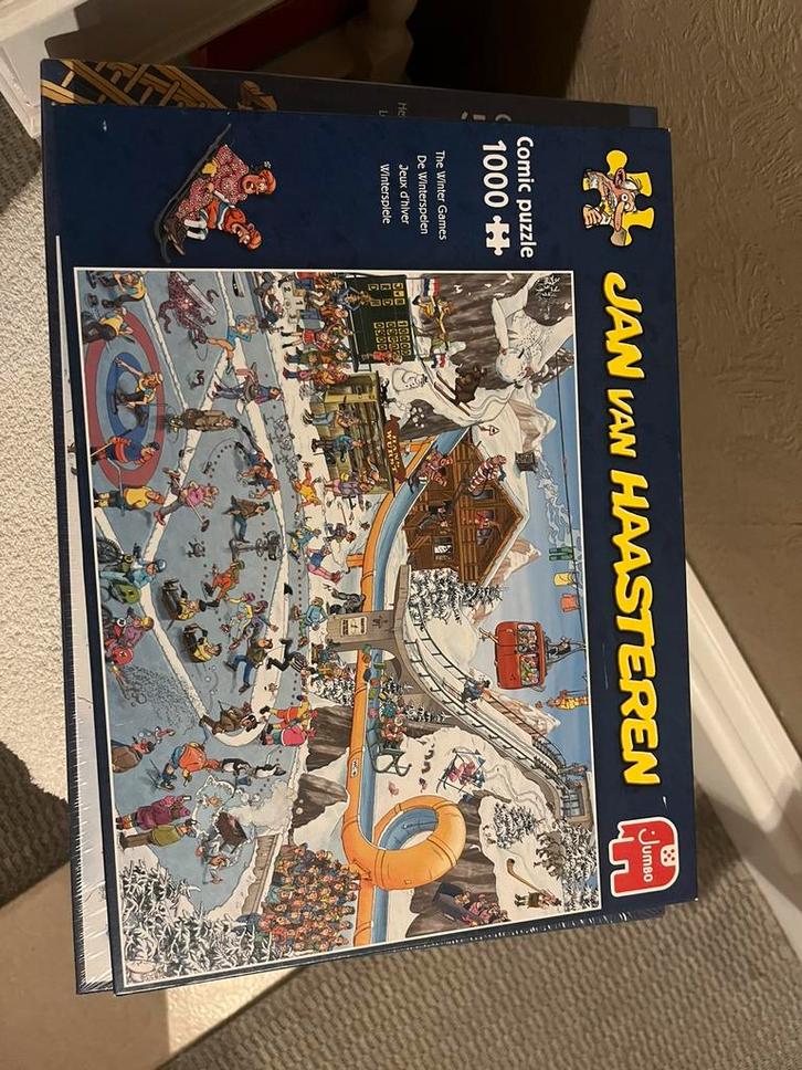 1000 stukjes winterspelen jan van haasteren, Hobby en Vrije tijd, Denksport en Puzzels, Ophalen of Verzenden