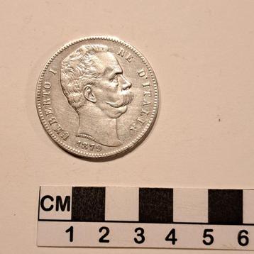 grote zilvermunt 5 lire 1879 beschikbaar voor biedingen