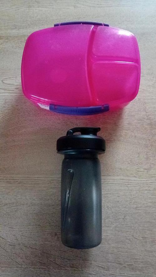 Philips Sistema set met lunchbox en waterfles, Huis en Inrichting, Keuken | Tupperware, Zo goed als nieuw, Bus of Trommel, Paars