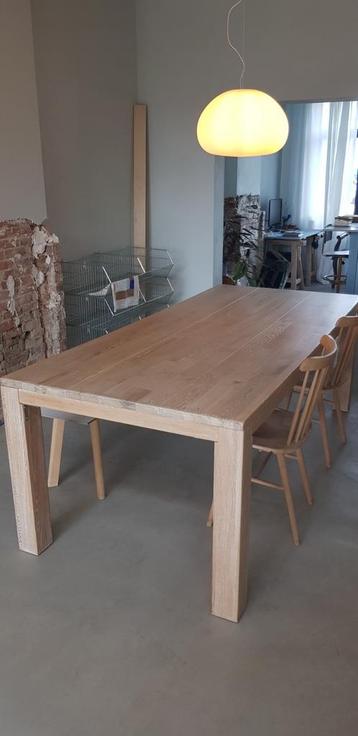 Houten eettafel 2.2x1m, Huis en Inrichting, Ophalen, Zo goed als nieuw