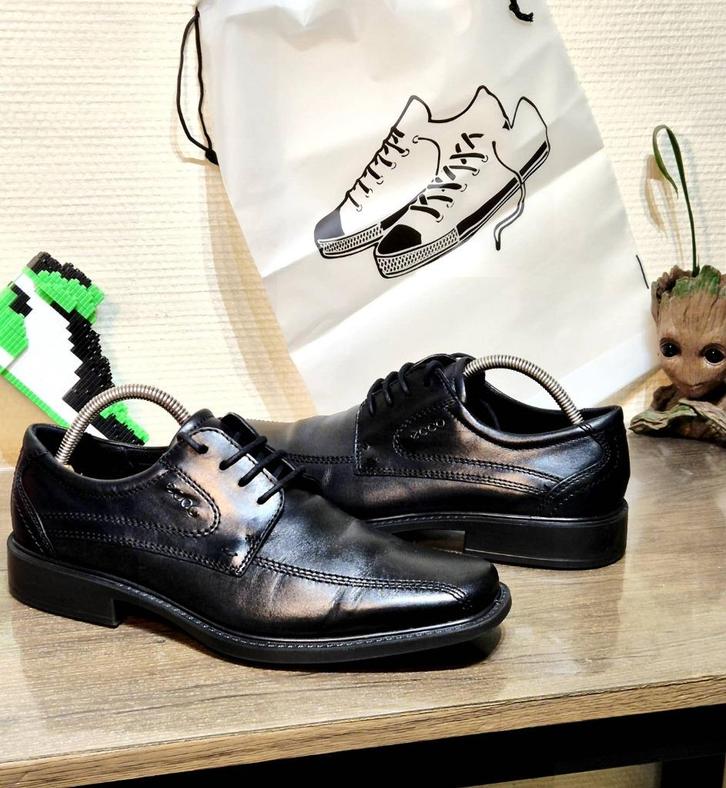 Derby Ecco leren schoen maat _ 42, Kleding | Heren, Schoenen, Zo goed als nieuw, Zwart, Ophalen of Verzenden