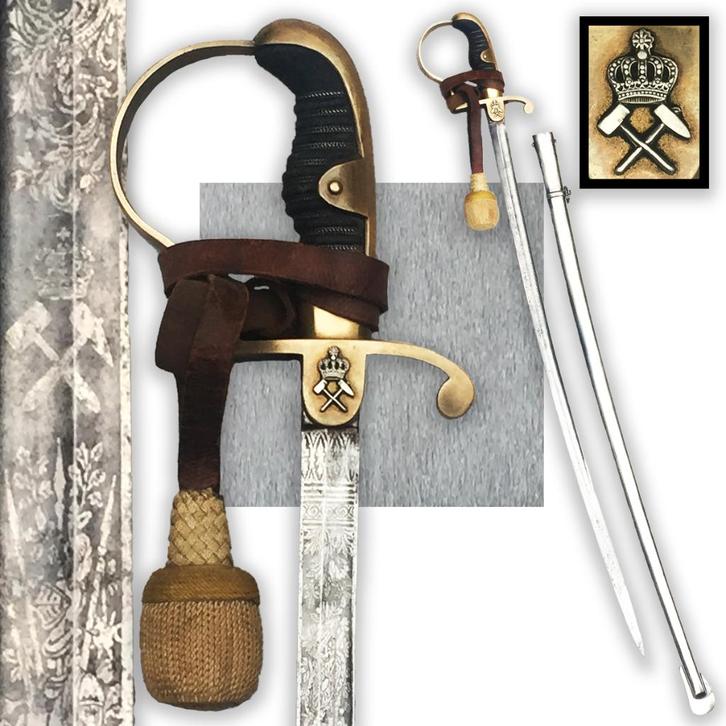 🚨Rare SABRE DES MINES Prussien, LUXE, gravée, ORIGINAL, Collections, Objets militaires | Général, Armée de terre, Envoi