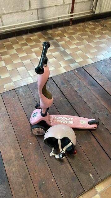 Scoot and ride step/loopfiets + helm, Enlèvement, Comme neuf