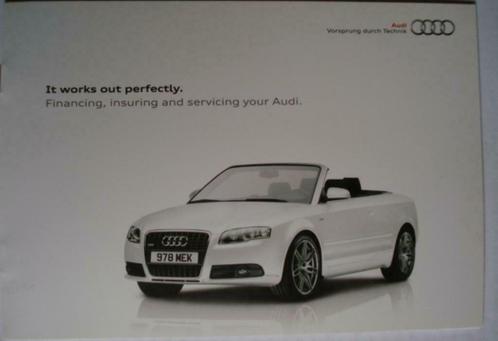 Audi range Financing 2010 Brochure Catalogue Prospekt, Livres, Autos | Brochures & Magazines, Comme neuf, Audi, Envoi