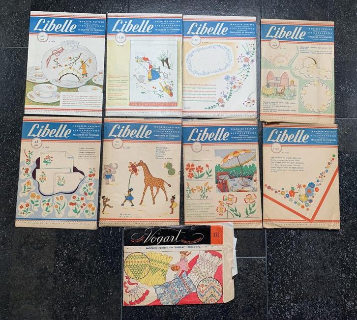 Vintage 8 strijkpatronen Libelle + Vogart Smock, Verzamelen, Kleding en Patronen, Zo goed als nieuw, Overige typen, Ophalen of Verzenden