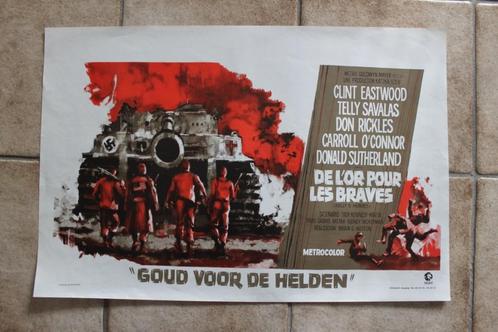 filmaffiche Clint Eastwood Kelly's Heroes 1970 filmposter, Verzamelen, Posters, Zo goed als nieuw, Film en Tv, A1 t/m A3, Rechthoekig Liggend