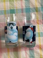 Leuke Coca Cola glazen ( set van 2 ) kerst - ijsbeer, Verzamelen, Frisdrankglas, Ophalen of Verzenden