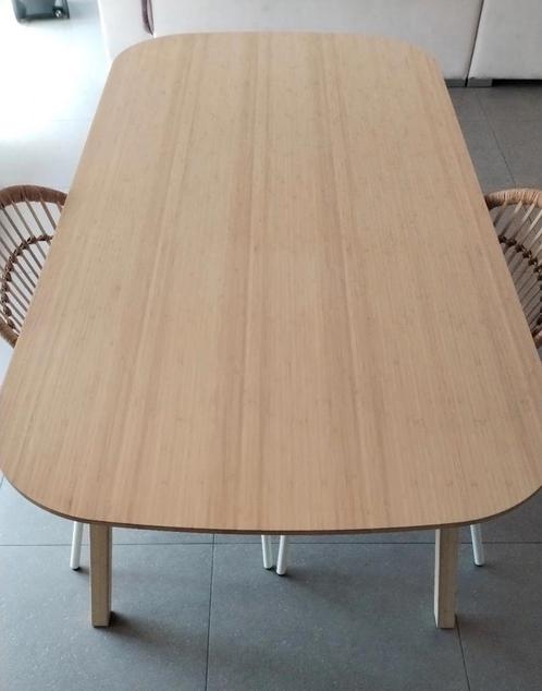 Eettafel ikea met 2 rieten stoelen, Huis en Inrichting, Tafels | Eettafels, Gebruikt, Ophalen