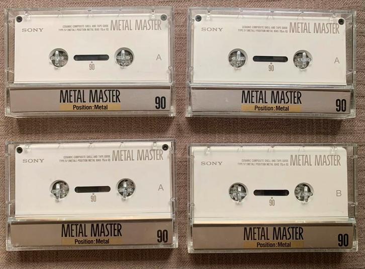 Sony METAL MASTER 90 cassettes cassettebandjes type IV tapes, Cd's en Dvd's, Cassettebandjes, Gebruikt, Voorbespeeld, 2 t/m 25 bandjes