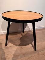 Mooi, rond bijzettafeltje hout/metaal, Huis en Inrichting, Tafels | Bijzettafels, Ophalen, Zo goed als nieuw, Rond, Hout