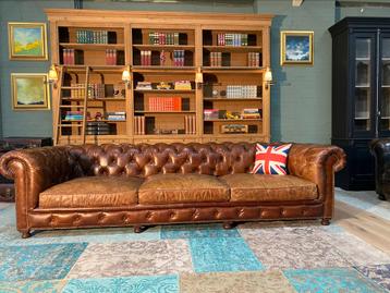 XXL Chesterfield zetel sigaren cognac GRATIS GELEVERD  beschikbaar voor biedingen