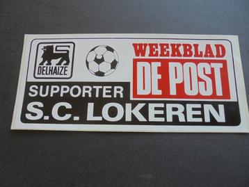 autocollant SC Lokeren hebdomadaire De Post, Envoi, Neuf, Sport