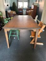 Massief Europese Eiken Eettafel, Huis en Inrichting, Tafels | Eettafels, Ophalen, Gebruikt, 100 tot 150 cm, Eikenhout