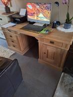 massief eiken bureau, Huis en Inrichting, Bureaus, Ophalen, Bureau