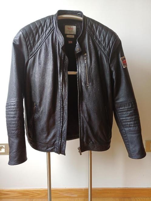 Pepe Jeans Lederen Biker vest – Maat M – In nieuwstaat, Kleding | Heren, Jassen | Zomer, Zo goed als nieuw, Maat 48/50 (M), Zwart