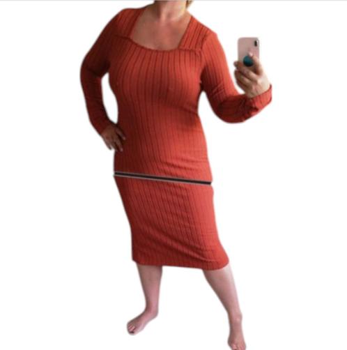 lange jurk oranje XXL, Kleding | Dames, Grote Maten, Zo goed als nieuw, Jurk, Oranje, Verzenden