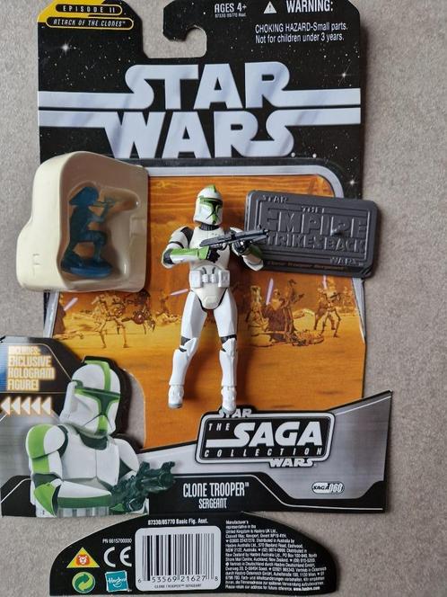 Star Wars hasbro Loose Clone Trooper Sergeant Saga Collectio, Collections, Star Wars, Utilisé, Figurine, Enlèvement ou Envoi