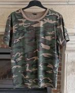 T-shirt pour homme KM - taille L - imprimé kaki militaire, Envoi, Porté, Taille 52/54 (L), Vert