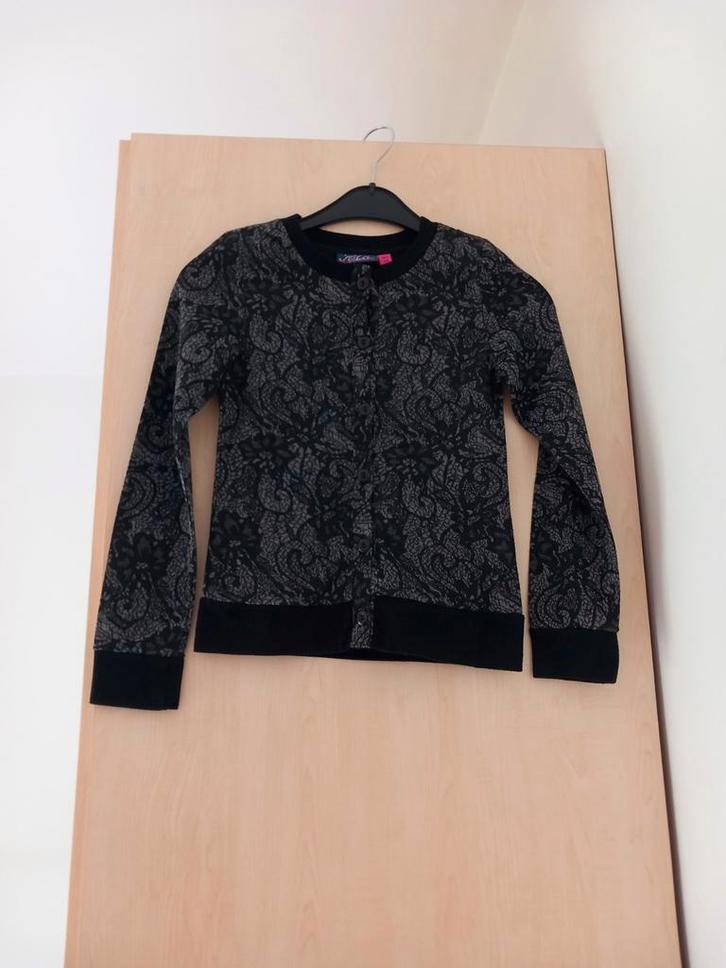 Zwart/grijs vestje Knot so bad maat 140, zeer goede staat, Kinderen en Baby's, Kinderkleding | Maat 140, Zo goed als nieuw, Meisje