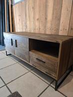 Houten tv-meubel 120cm met metalen onderstel, Ophalen, 100 tot 150 cm, Zo goed als nieuw, Minder dan 100 cm