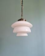 Art Deco hanglamp in witte opaline, 1920-30, Ophalen of Verzenden