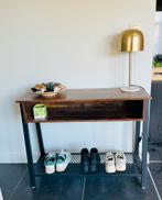 Stijlvolle industriële haltafel met opbergruimte 100.5x80x35, Huis en Inrichting, Tafels | Sidetables, Ophalen, 100 tot 150 cm