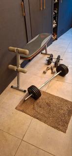 Benchpressbank + gewichten, Enlèvement, Utilisé, Banc d'exercice