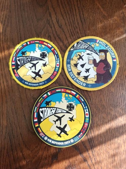 force aérienne luchtmacht BAF FAE  air defender 2023 nato, Verzamelen, Luchtvaart en Vliegtuigspotten, Nieuw, Patch, Badge of Embleem