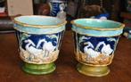 § paire de cache pot barbotine holdcroft, Antiek en Kunst, Ophalen of Verzenden