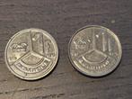 Munt België Boudewijn I 1989 & 1991 1 frank, Postzegels en Munten, Ophalen of Verzenden