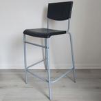 IKEA STIG barkruk met rugleuning, Ophalen, Zo goed als nieuw, Zwart, Metaal