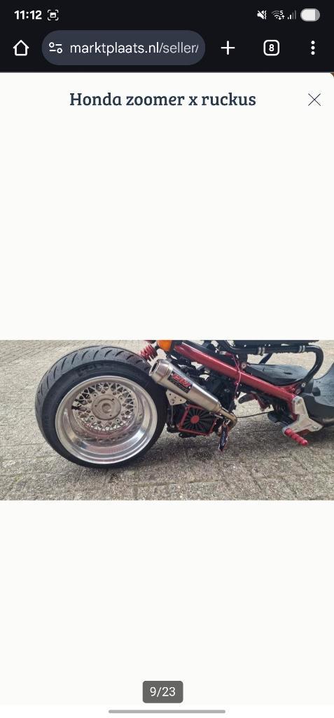 Honda zoomer x ruckus, Fietsen en Brommers, Brommers | Honda, Zo goed als nieuw, Klasse B (45 km/u), Ophalen