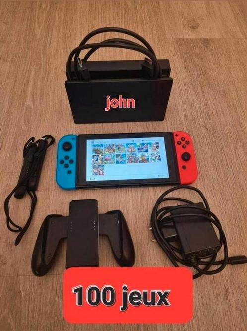 Nintendo switch met 100 games, Games en Spelcomputers, Spelcomputers | Nintendo Switch, Zo goed als nieuw, Ophalen of Verzenden