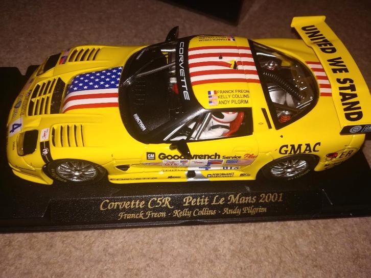 FLY Scalextric Chevrolet Corvette CR5 ALMS #4 + koplampen, Kinderen en Baby's, Speelgoed | Racebanen, Zo goed als nieuw, Elektrisch