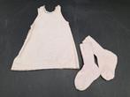 oud roze poppen onderjurk met sokjes, jaren 50, Verzamelen, Ophalen of Verzenden, Zo goed als nieuw, Kleertjes