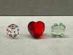 Swarovski Set van 3 items, Dobbelsteen, Rood Hart, Klavertje, Verzamelen, Ophalen of Verzenden, Nieuw, Figuurtje
