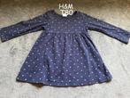H&M blauwe jurk T80 in zeer goede staat, Kinderen en Baby's, Babykleding | Maat 80, Ophalen of Verzenden, Gebruikt, Meisje, Jurkje of Rokje