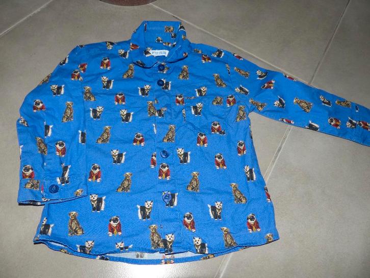 Chemise bleue P'Tit Filou - taille 86, Enfants & Bébés, Vêtements de bébé | Taille 86, Comme neuf, Garçon, Chemise ou Chemisier