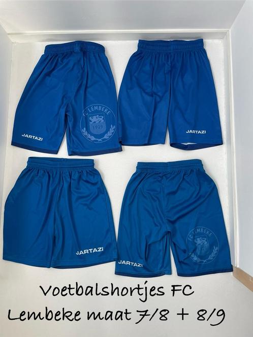 4x voetbalshort FC LEMBEKE maat 7/8 + 8/9 hele goede staat, Sport en Fitness, Voetbal, Zo goed als nieuw, Broek, Maat XS of kleiner