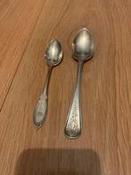 2 zilveren lepels, Antiek en Kunst, Ophalen, Zilver