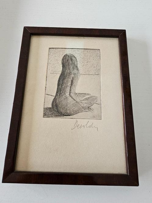 Werkje van roland devolder, Antiek en Kunst, Kunst | Etsen en Gravures, Ophalen of Verzenden