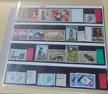 postzegels België 1974 beschikbaar voor biedingen
