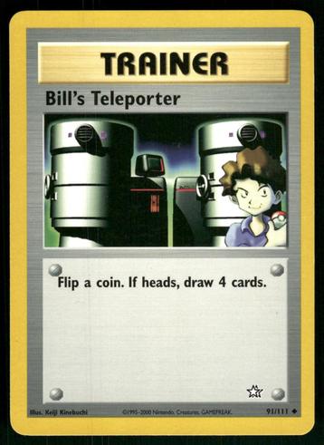 Bill's Teleporter 91/111 - Neo Genesis (NM) beschikbaar voor biedingen