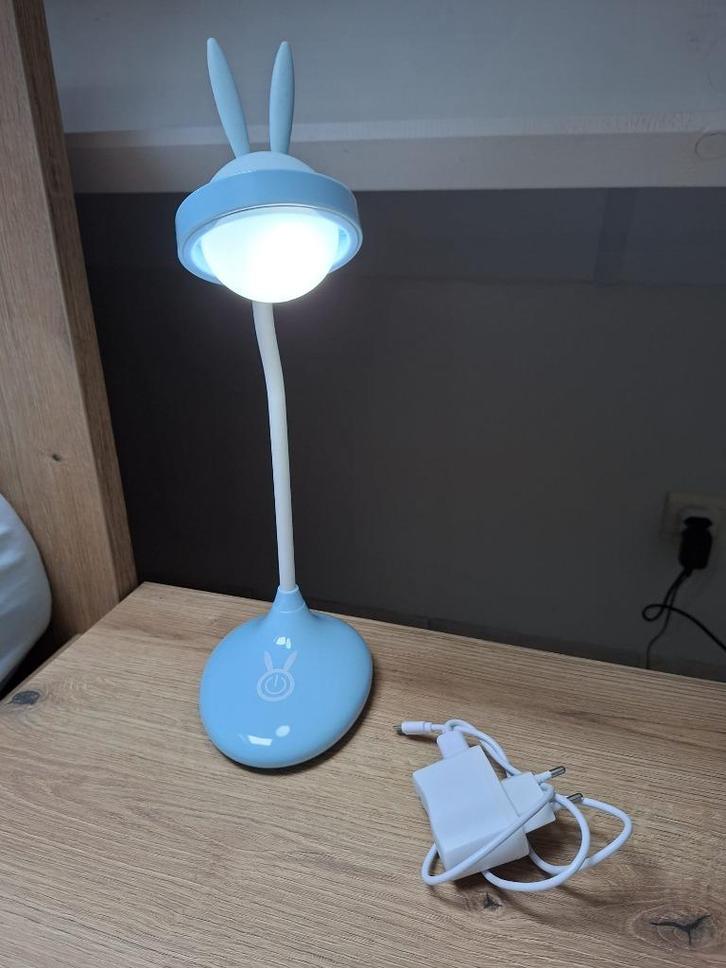 Ditto - Konijntje Nachtlamp - Bureaulamp Blauw / Kinderkamer, Huis en Inrichting, Lampen | Tafellampen, Zo goed als nieuw, Minder dan 50 cm