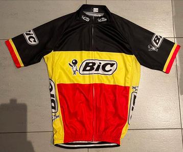 Wielertrui vintage BIC Belgisch kampioen korte mouw beschikbaar voor biedingen