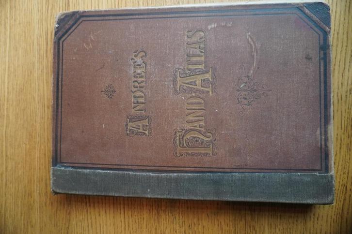 Andree's Hand Atlas - Richard Andree's - 1881, Antiek en Kunst, Antiek | Boeken en Manuscripten, Ophalen of Verzenden