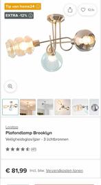 Plafondlamp Brooklyn, Huis en Inrichting, Lampen | Plafondlampen, Ophalen, Zo goed als nieuw, Glas
