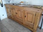 massieve eiken dressoir, Ophalen, Eikenhout, Zo goed als nieuw, 200 cm of meer